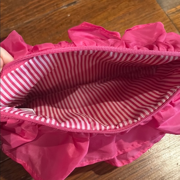 Thirty-One Pink Ruffled Clutch Wristlet - Picture 3 of 3